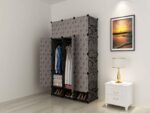 12 Cubes Plastic Wardrobe - Black